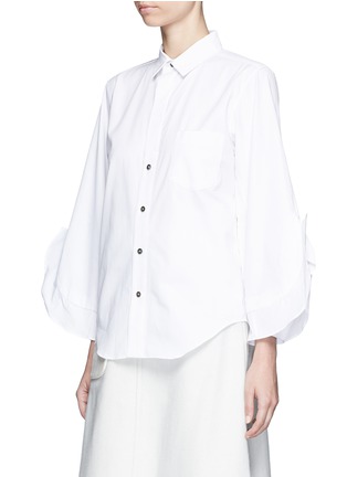 Front View - Click To Enlarge - TOGA ARCHIVES - Ruffle cuff poplin shirt
