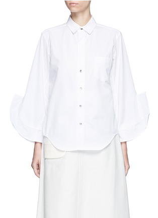 Main View - Click To Enlarge - TOGA ARCHIVES - Ruffle cuff poplin shirt