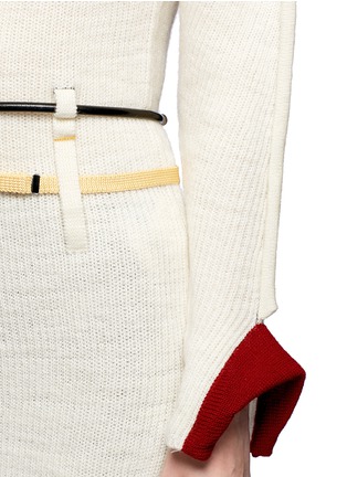 Detail View - Click To Enlarge - TOGA ARCHIVES - Contrast cuff double belted knit dress