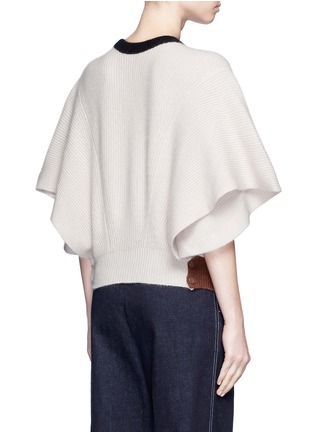Back View - Click To Enlarge - TOGA ARCHIVES - Colourblock rib knit cape top