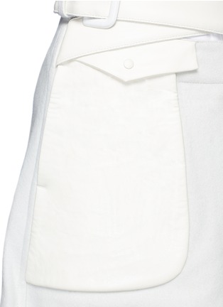 Detail View - Click To Enlarge - TOGA ARCHIVES - Crisscross belt wool blend skirt