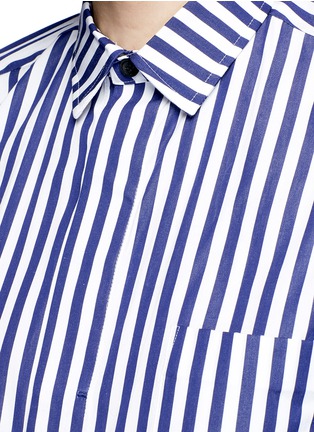 Detail View - Click To Enlarge - TOGA ARCHIVES - Flared cuff London stripe poplin shirt