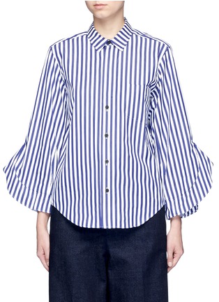 Main View - Click To Enlarge - TOGA ARCHIVES - Flared cuff London stripe poplin shirt