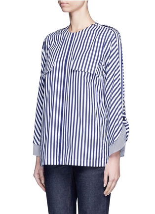 Front View - Click To Enlarge - TOGA ARCHIVES - Stripe contrast cuff shirt tunic