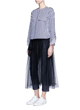 Figure View - Click To Enlarge - TOGA ARCHIVES - Stripe contrast cuff shirt tunic