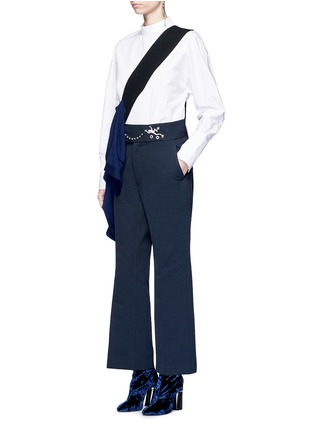 Figure View - Click To Enlarge - TOGA ARCHIVES - Frog embellished waist twill pants