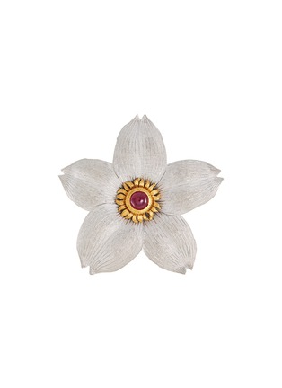 Main View - Click To Enlarge - BUCCELLATI - Ruby 18k gold floral brooch
