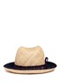Main View - Click To Enlarge - MAISON MICHEL - 'Joseph' paisley print brim straw hat