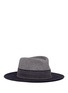 Main View - Click To Enlarge - MAISON MICHEL - 'Thadee' colourblock rabbit furfelt fedora hat