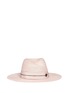 Main View - Click To Enlarge - MAISON MICHEL - 'Virginie' petersham band canapa straw hat
