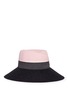 Main View - Click To Enlarge - MAISON MICHEL - 'Rose' ribbon colourblock hare furfelt hat