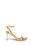Main View - Click To Enlarge - TORY BURCH - 'Elana' metallic crackled leather sandals