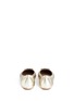 Back View - Click To Enlarge - TORY BURCH - 'Minnie Travel' metallic leather ballet flats