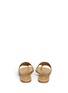 Back View - Click To Enlarge - TORY BURCH - 'Roselle' lasercut metallic leather thong sandals