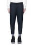 Main View - Click To Enlarge - SONG FOR THE MUTE - Pinstripe cotton-wool cropped track pants