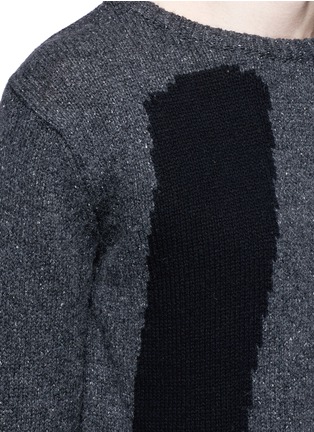 Detail View - Click To Enlarge - SONG FOR THE MUTE - Contrast panel lambswool-silk sweater