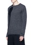 Front View - Click To Enlarge - SONG FOR THE MUTE - Contrast panel lambswool-silk sweater