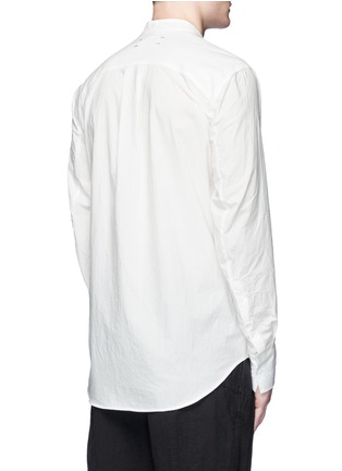 Back View - Click To Enlarge - SONG FOR THE MUTE - Mandarin collar crinkled cotton shirt