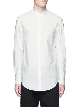 Main View - Click To Enlarge - SONG FOR THE MUTE - Mandarin collar crinkled cotton shirt