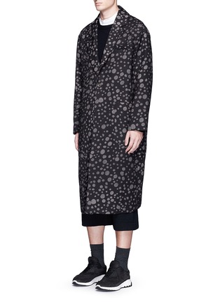 Front View - Click To Enlarge - SONG FOR THE MUTE - 'Lunar' moon print long coat