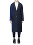 Main View - Click To Enlarge - SONG FOR THE MUTE - Colourblock insert felted wool coat