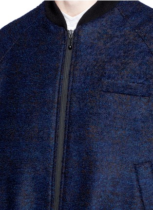 Detail View - Click To Enlarge - SONG FOR THE MUTE - Virgin wool-alpaca bouclé bomber jacket