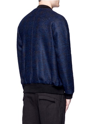 Back View - Click To Enlarge - SONG FOR THE MUTE - Virgin wool-alpaca bouclé bomber jacket