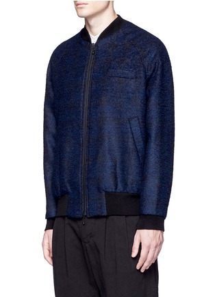 Front View - Click To Enlarge - SONG FOR THE MUTE - Virgin wool-alpaca bouclé bomber jacket
