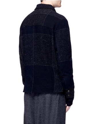 Back View - Click To Enlarge - SONG FOR THE MUTE - Check pocket wool shirt jacket