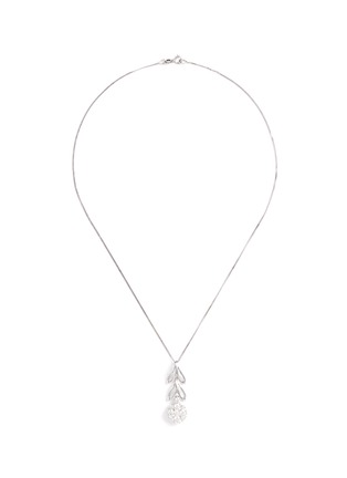 Main View - Click To Enlarge - LAZARE KAPLAN - Diamond 18k white gold flower pendant necklace
