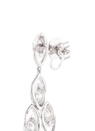 Detail View - Click To Enlarge - LAZARE KAPLAN - Diamond 18k white gold marquise drop earrings