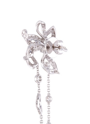 Detail View - Click To Enlarge - LAZARE KAPLAN - Diamond 18k white gold floral drop earrings
