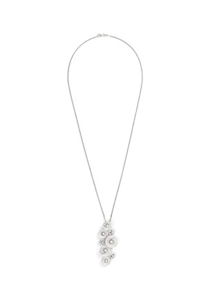 Main View - Click To Enlarge - LAZARE KAPLAN - Diamond 18k white gold floral pendant necklace