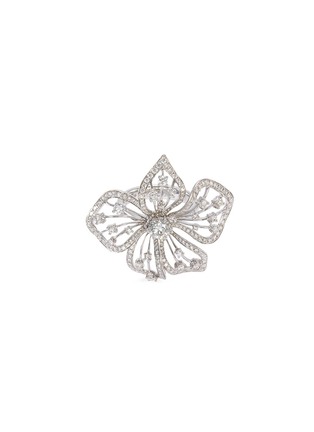 Main View - Click To Enlarge - LAZARE KAPLAN - Diamond 18k white gold openwork flower ring