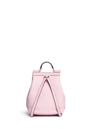 Back View - Click To Enlarge - - - 'Miss Sicily' small grainy leather backpack