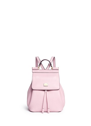 Main View - Click To Enlarge - - - 'Miss Sicily' small grainy leather backpack