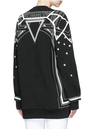 Back View - Click To Enlarge - GIVENCHY - Geometric star print sweatshirt