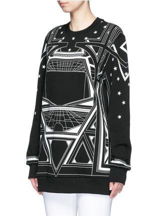 Front View - Click To Enlarge - GIVENCHY - Geometric star print sweatshirt