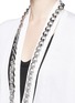 Detail View - Click To Enlarge - GIVENCHY - Chain cutout oversize cashmere-silk cardigan