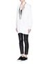 Front View - Click To Enlarge - GIVENCHY - Chain cutout oversize cashmere-silk cardigan