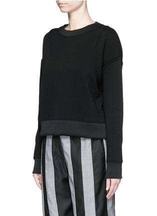 Front View - Click To Enlarge - ACNE STUDIOS - 'Baylee' mock split seam French Terry sweater