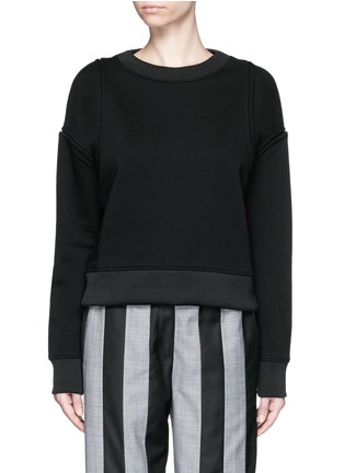 Main View - Click To Enlarge - ACNE STUDIOS - 'Baylee' mock split seam French Terry sweater