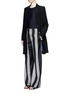 Figure View - Click To Enlarge - ACNE STUDIOS - 'Blair' contrast trim crepe tailored long coat