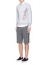 Figure View - Click To Enlarge - CARVEN - Cable knit print embroidered sweatshirt