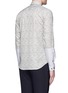 Back View - Click To Enlarge - CARVEN - Ginkgo print contrast sleeve cotton shirt