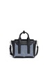Back View - Click To Enlarge - 3.1 PHILLIP LIM - 'Pashli' mini denim panel leather satchel