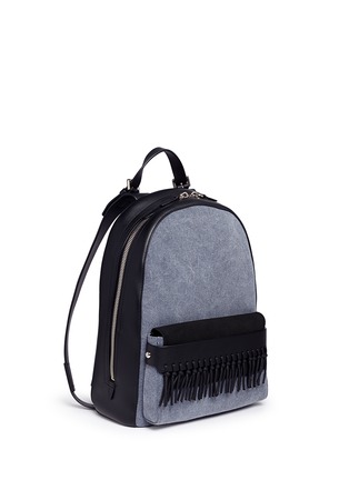 Front View - Click To Enlarge - 3.1 PHILLIP LIM - 'Bianca' mini fringe pocket leather backpack