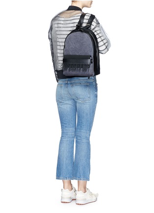 Figure View - Click To Enlarge - 3.1 PHILLIP LIM - 'Bianca' mini fringe pocket leather backpack