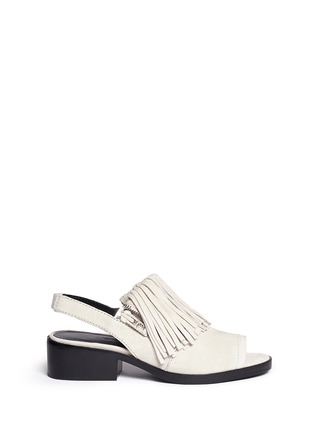 Main View - Click To Enlarge - 3.1 PHILLIP LIM - 'Alexa' fringed suede sandal booties
