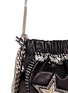 Detail View - Click To Enlarge - VENNA - 'Love Star' crystal spike leather crossbody chain bag